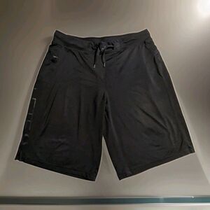 Hylete Mens Black Performance Shorts 11” Size M Stretch Gym Workout Running